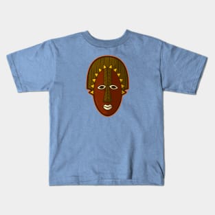 Ancient african aboriginal mask design Kids T-Shirt